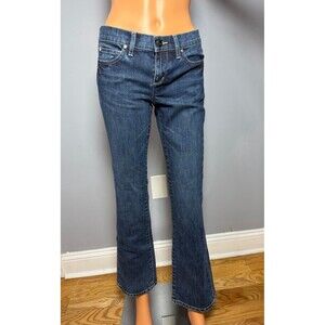 Noir Womens Jeans 2S Blue Denim Embroidered Back Pockets Nordstrom Style NWT.